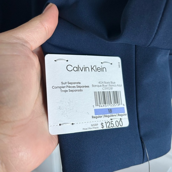 Calvin Klein Blue Blazer NWT Sz 18 Youth - Picture 3 of 3